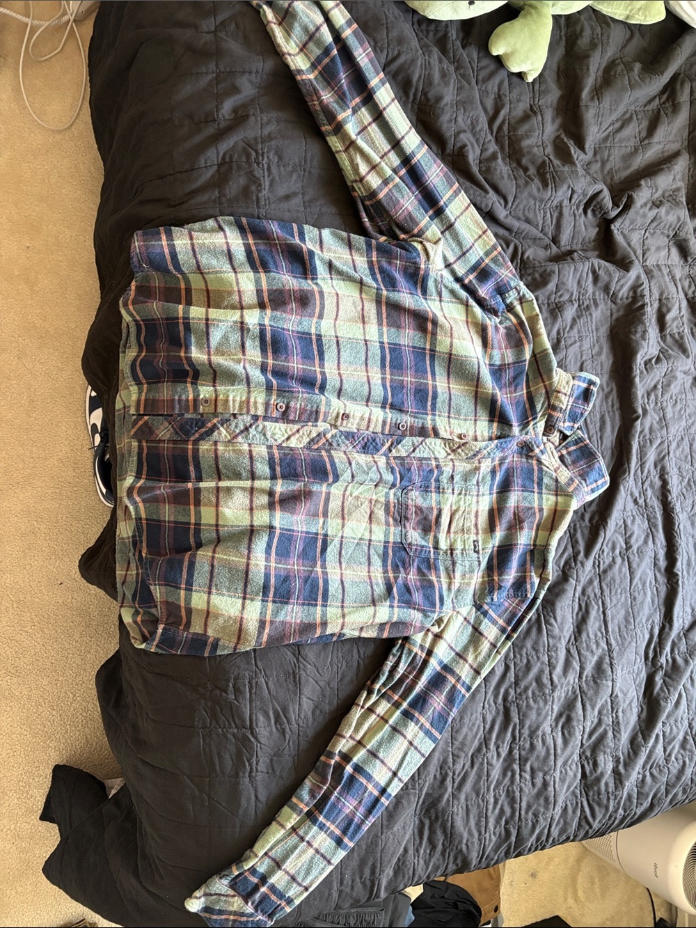 Billabong Men's XXL Plaid Button-Up Flannel